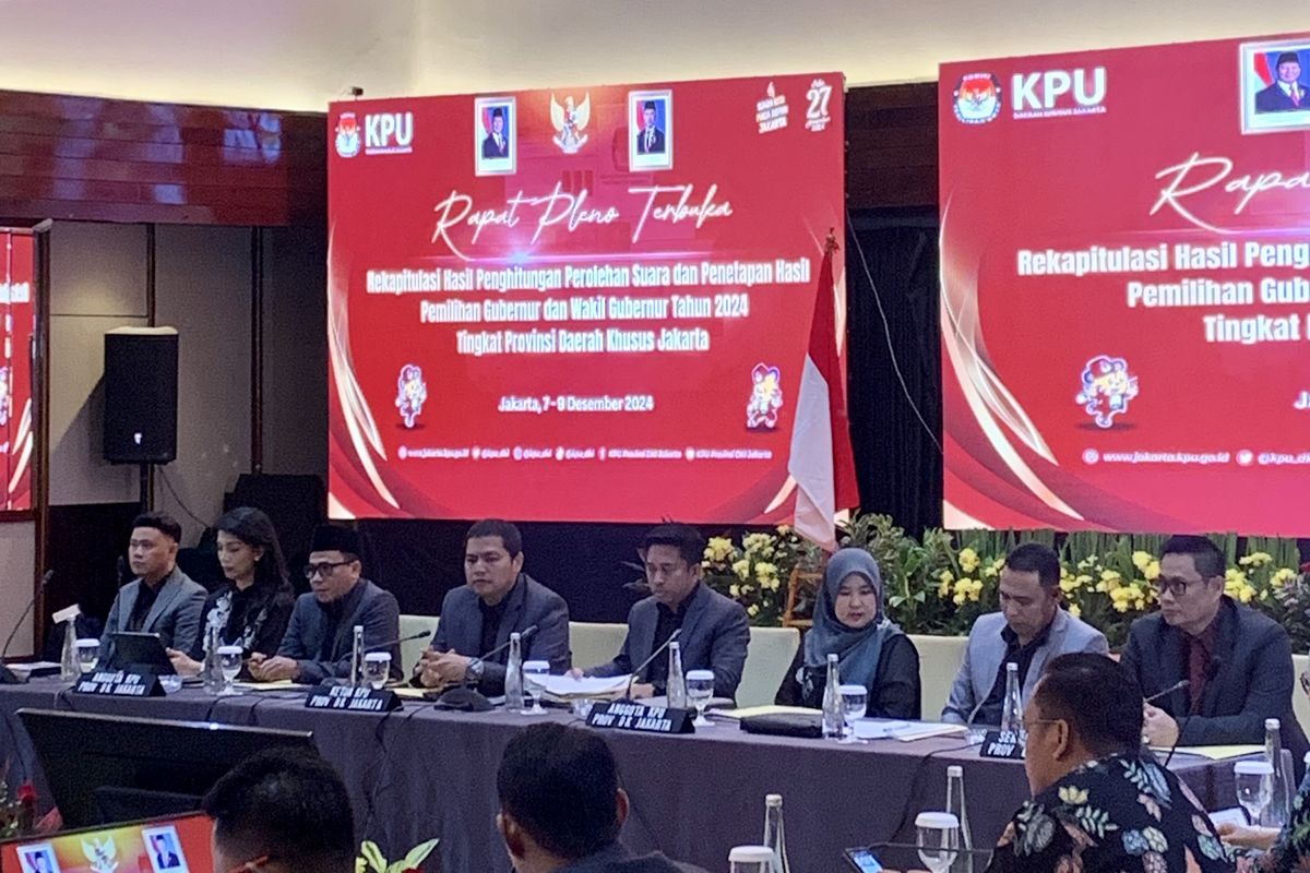 KPU Jakarta Gelar Rekapitulasi Suara Pilkada Tingkat Provinsi