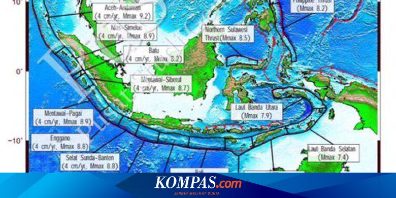 Megathrust Bisa Picu Gempa M 8 7 Dan Tsunami 15 Meter Warga Sukabumi Diimbau Waspada Halaman All Kompas Com