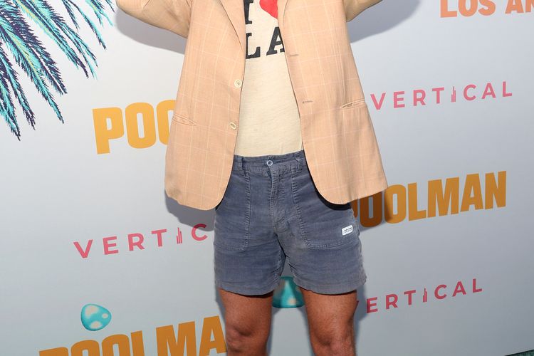 Aktor Chris Pine ketika menghadiri premier Poolman di Los Angeles, California, AS, Selasa (24/4/2024).