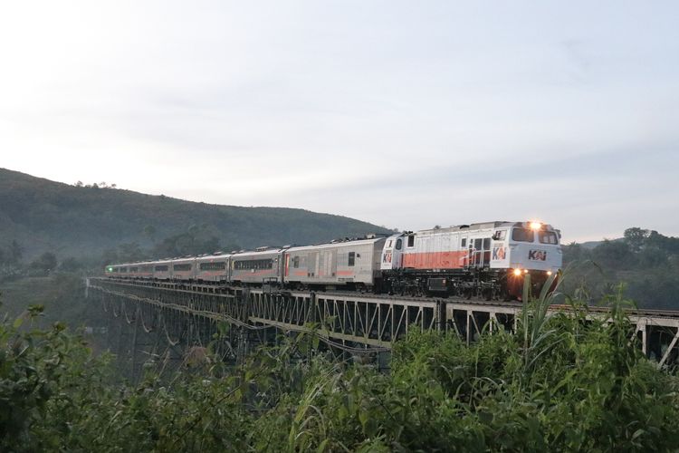 Ilustrasi kereta api. 