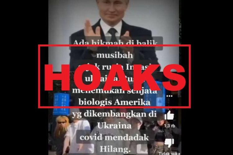 Hoaks, Ukraina memiliki laboratorium senjata biologis yang mengembangkan Covid-19