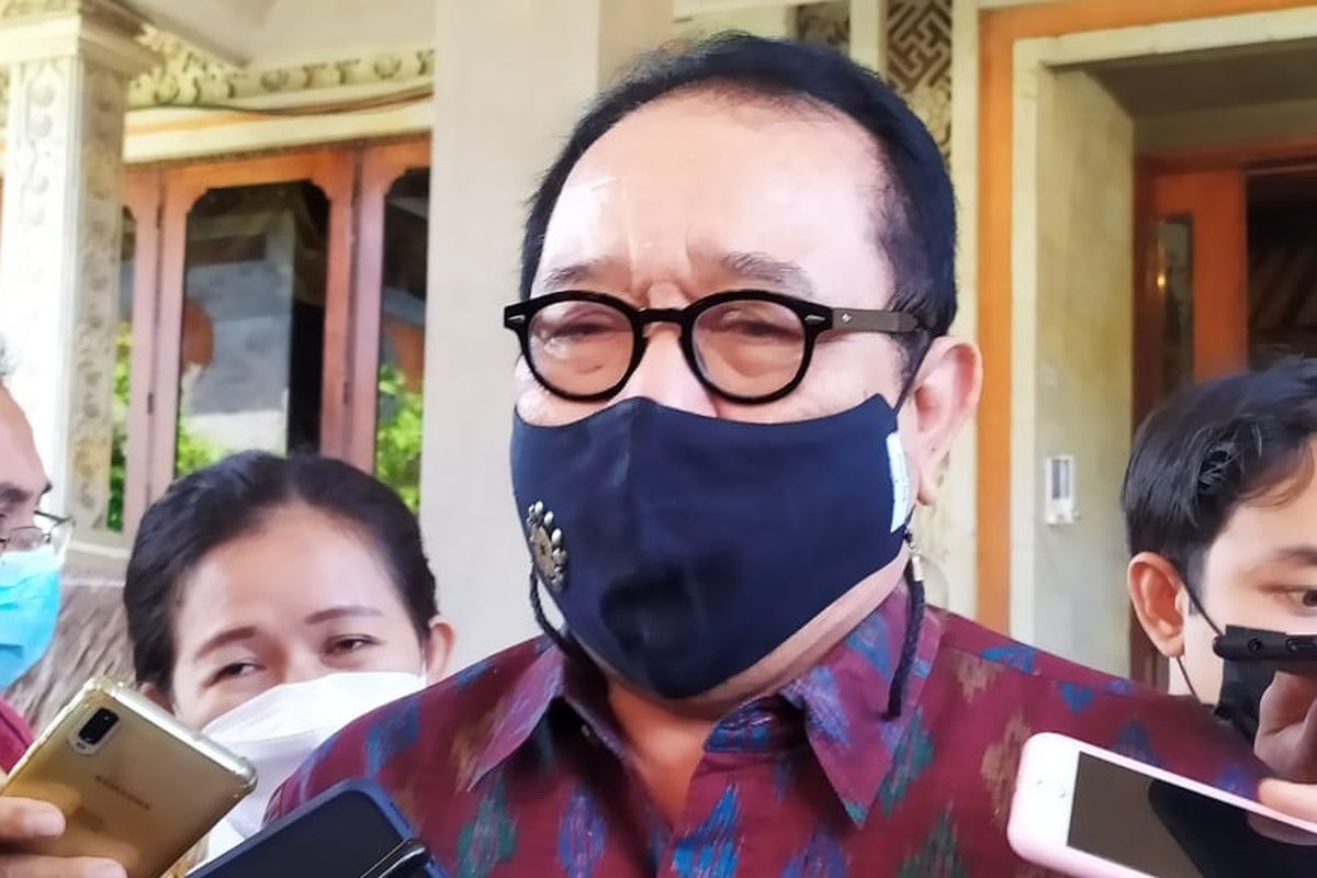 Wakil Gubernur Bali Tjokorda Oka Artha Ardhana Sukawati alias Cok Ace  di gedung DPRD Bali, Senin (19/4/2021).