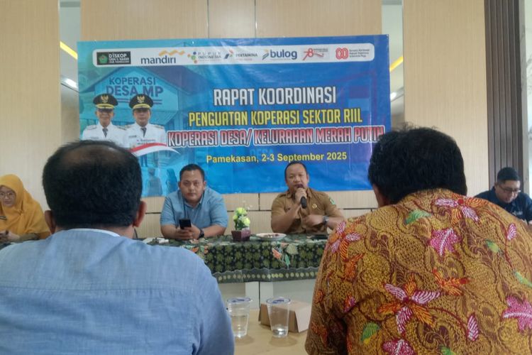 Koperasi merah putih dipertemukan dengan pihak Pertamina oleh Diskop HKM dan Naker, Minggu (7/9/2025).