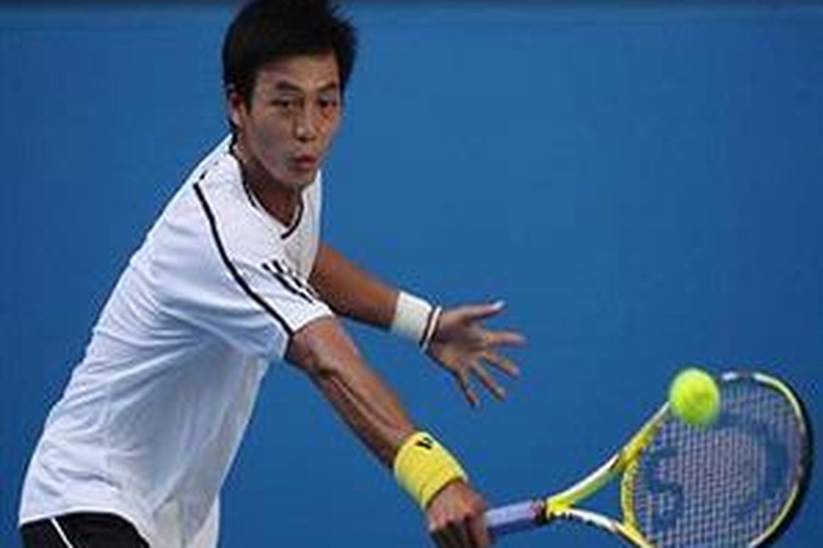Lu Yen-Hsun, buat kejutan setelah singkirkan David Nalbandian di babak kedua Australia Terbuka.