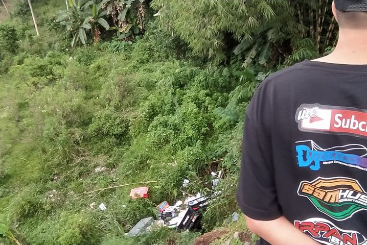Lokasi peristiwa kecelakaan yang menimpa tiga pelajar di Jalan Raya Giripurno, Desa Giripurno, Kecamatan Bumiaji, Kota Batu, Jawa Timur pada Kamis (23/6/2022) sekitar pukul 14.00 WIB. 