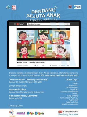 Poster digital Konser Virtual Dendang Sejuta Anak, Dendang Kencana, Kompas Gramedia