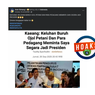 INFOGRAFIK: Muncul Hoaks Kaesang Nyatakan Buruh, Petani, dan Ojol Memintanya Jadi Presiden