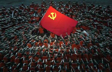 Perayaan ulang tahun ke-100 Partai Komunis China pada Senin (28/6/2021).