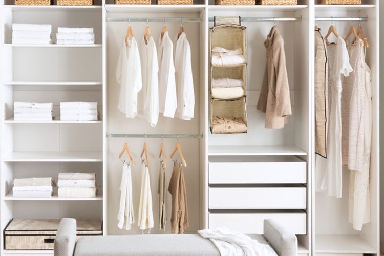 Ilustrasi lemari pakaian. 