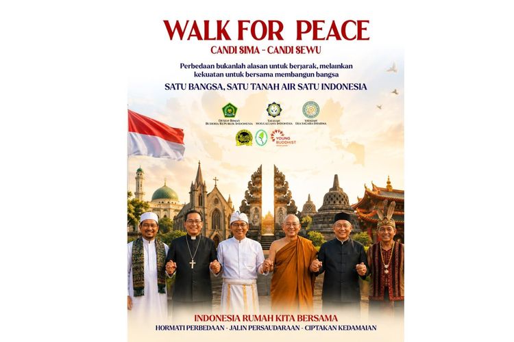 Thudong Waisak 2026 Dimulai dari Jepara, Puluhan Biksu Siap Jalan Kaki Menuju Candi Sewu