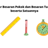 Daftar Besaran Pokok dan Besaran Turunan beserta Satuannya