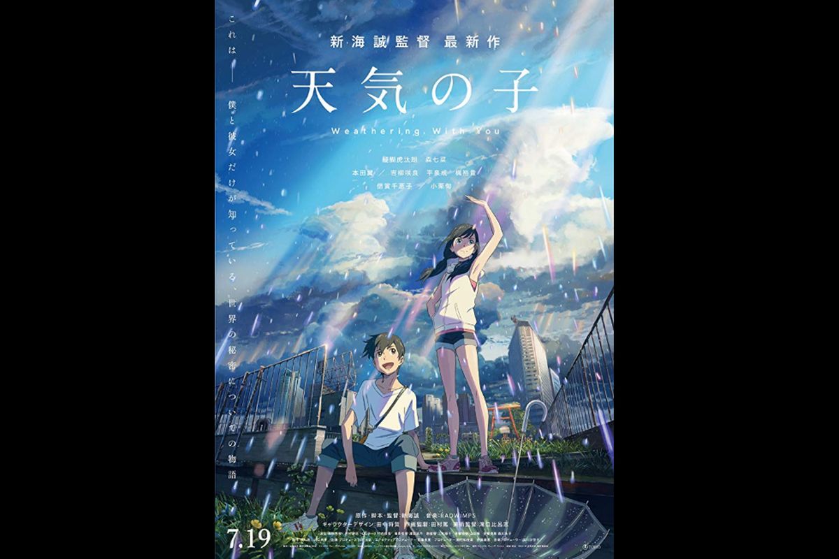 Poster film anime Weathering With You yang ditayangkan di CGV.