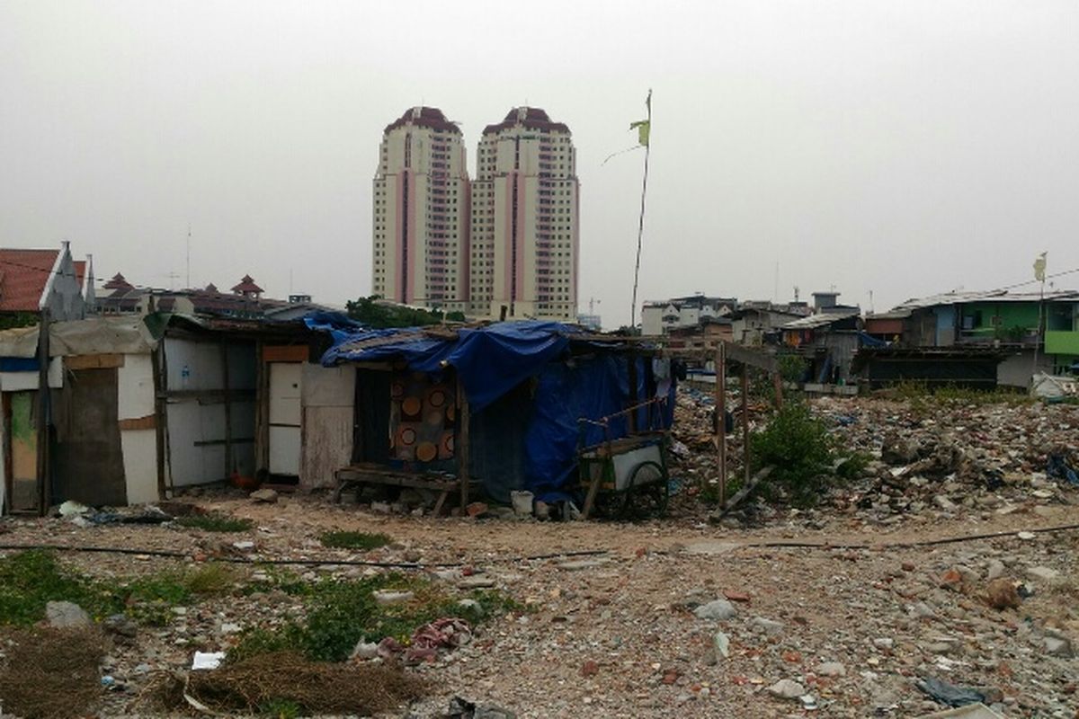 Kondisi terkini Kampung Akuarium di Penjaringan, Jakarta Utara. Foto diambil Rabu (18/10/2017).