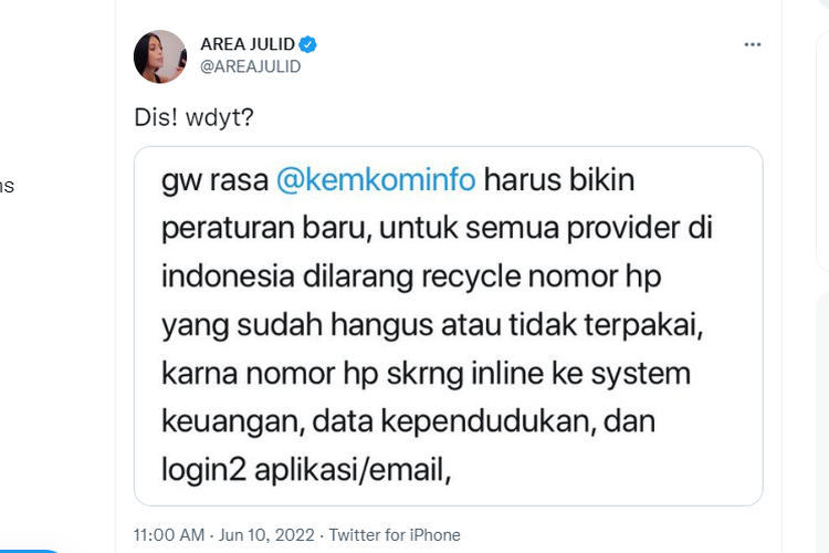 Netizen usulkan agar Kominfo melarang recycle nomor ponsel