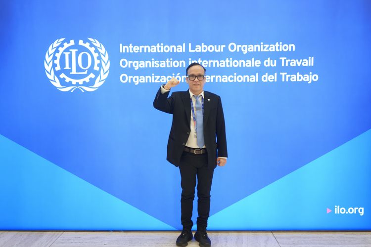 Wakil Menteri Ketenagakerjaan Immanuel Ebenezer dalam forum Konferensi Perburuhan Internasional atau International Labour Conference (ILC) ke-113 di Jenewa, Swiss, Rabu (4/6/2025).