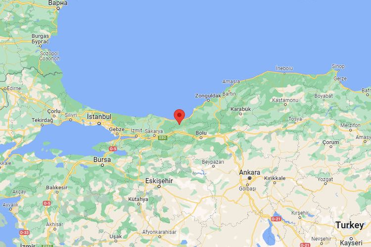 Pusat gempa Turkiye yang terjadi pada Rabu (23/11/2022) dini hari waktu setempat.