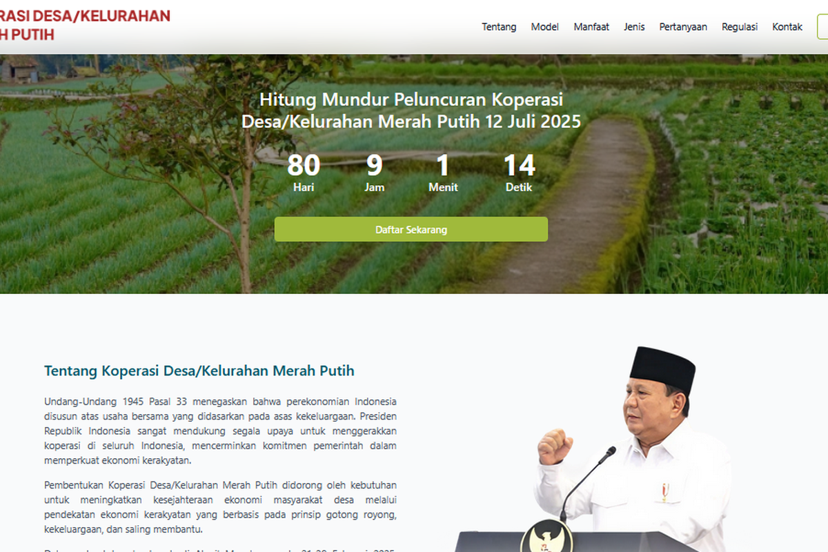 Website Koperasi Desa Merah Putih. Apa itu Koperasi Desa Merah Putih?