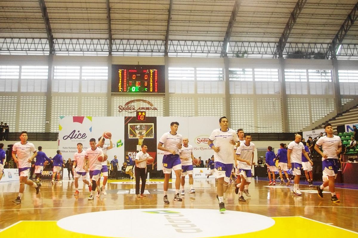 Satria Muda Pertamina, sang juara edisi perdana Piala Presiden Bola Basket yang digelar di GOR Sritex Arena, Solo, 20-24 Novermber 2019