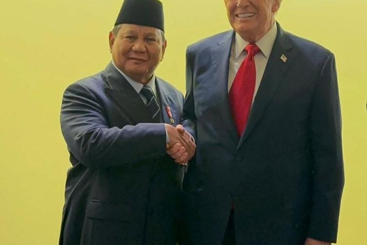 Presiden RI Prabowo Subianto dan Presiden AS Donald Trump bertemu di New York, AS, Selasa (23/9/2025). 