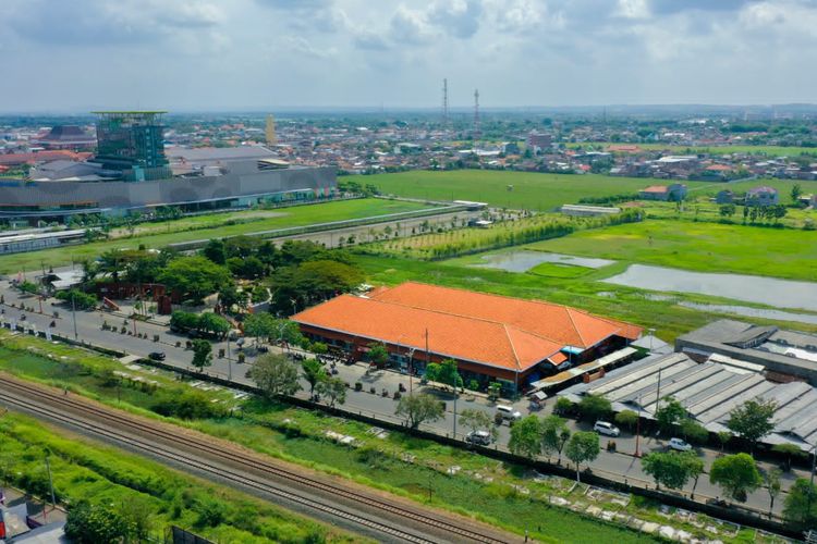 Pasar Benteng Pancasila di Kota Mojokerto, Jawa Timur.