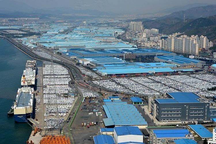 Pabrik Hyundai di Ulsan, Korea Selatan