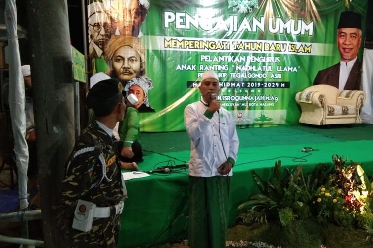 Rachmat Kriyantono saat berbicara dalam sebuah acara yang diadakan oleh NU Perum IKIP Tegalgondo, Kabupaten Malang, Sabtu (14/9/2019) malam.