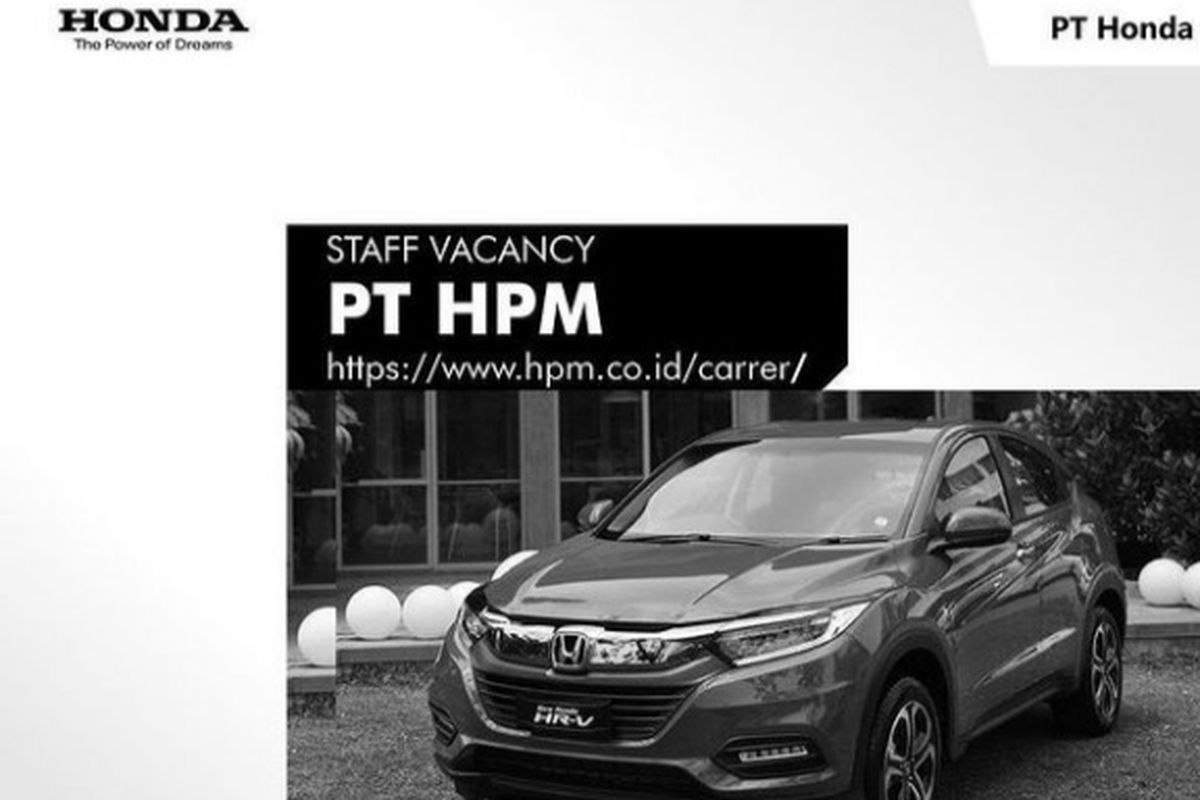 PT Honda Prospect Motor Buka Lowongan Kerja untuk S1, Ini Posisi dan Syaratnya