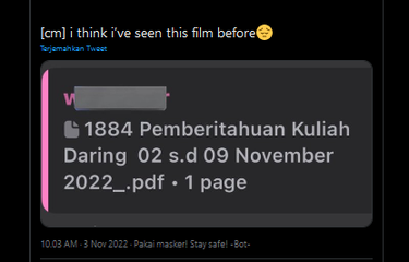 Unggahan Pemberitahuan PJJ 