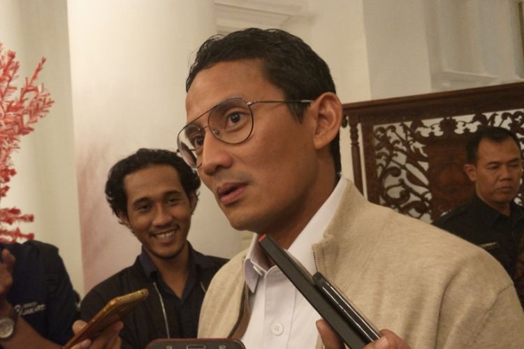 Wakil Gubernur DKI Sandiaga Uno di Balai Kota DKI Jakarta, Rabu (22/11/2017).
