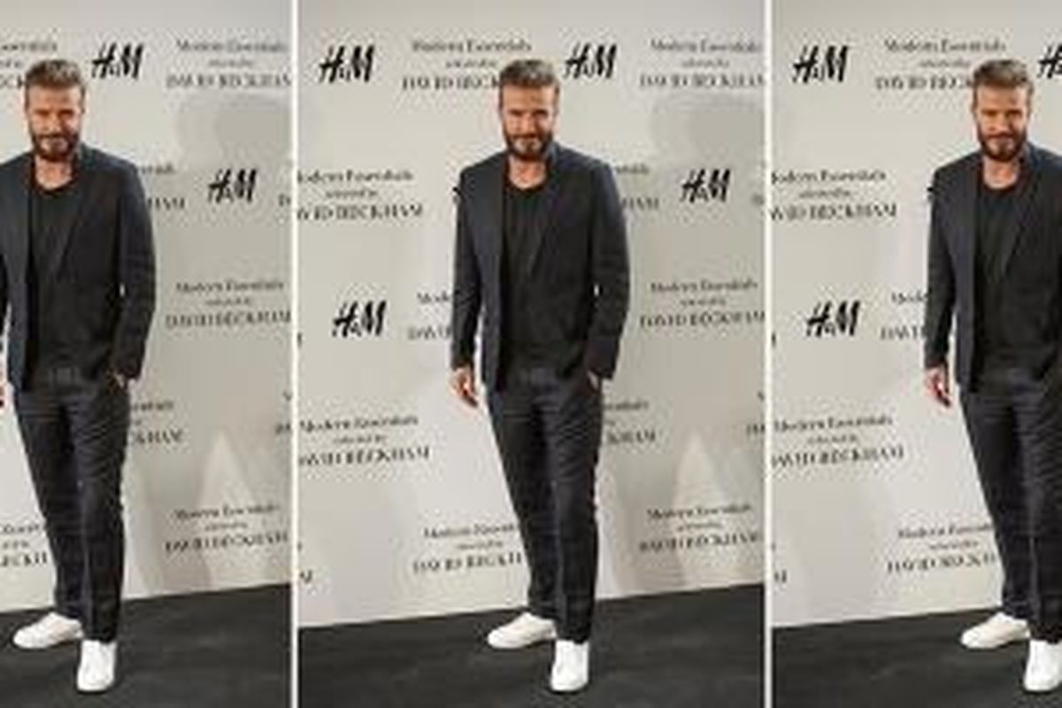 David Beckham hadir peluncuran koleksi H&M terbaru di Spanyol