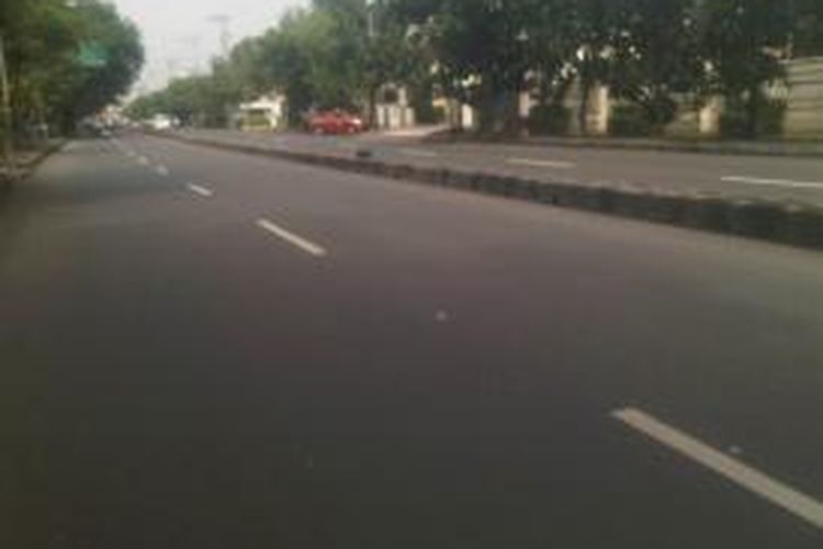 Car Free Day di Jl Jemur Andayani masih sepi aktifitas.