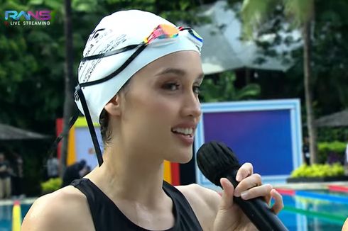 Cinta Laura Menang Kompetisi Renang, Kalahkan Caitlin Halderman