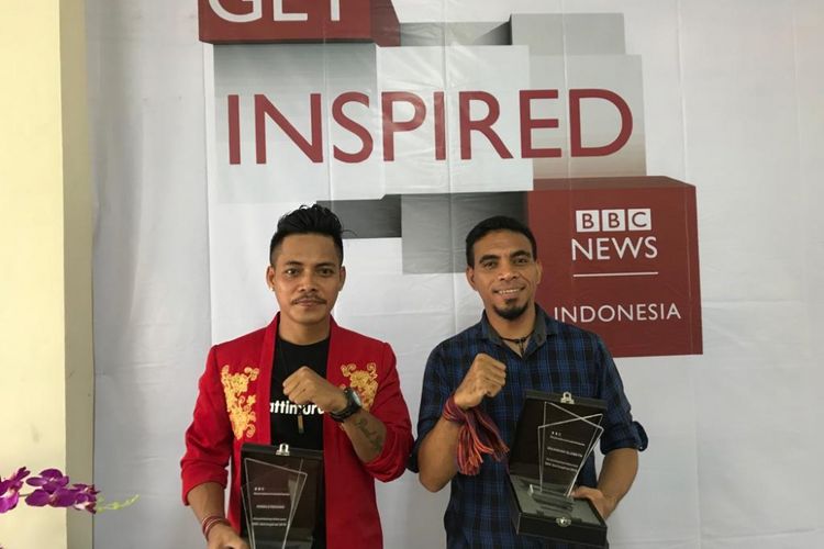 Ronald Regang (kiri) dan Iskandar Slameth saat roadshow BBC Get Inspired di Universitas Merdeka Malang, Kamis (14/2/2018).