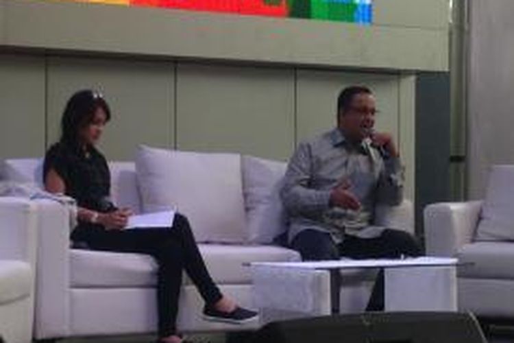 Menteri Pendidikan dan Kebudayaan Anies Baswedan hadir sebagai pembicara dalam Kompasianival 2015, Gandaria City, Jakarta Selatan, Sabtu (12/12/2015). 





