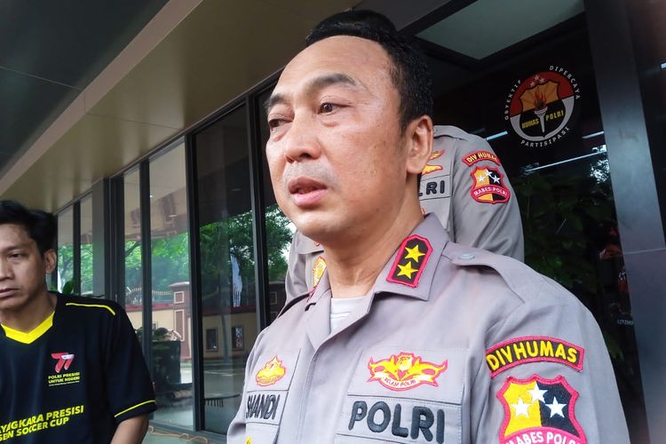 Kepala Divisi Humas Polri Irjen Sandi Nugroho di Mabes Polri, Jakarta, Jumat (7/7/2023).