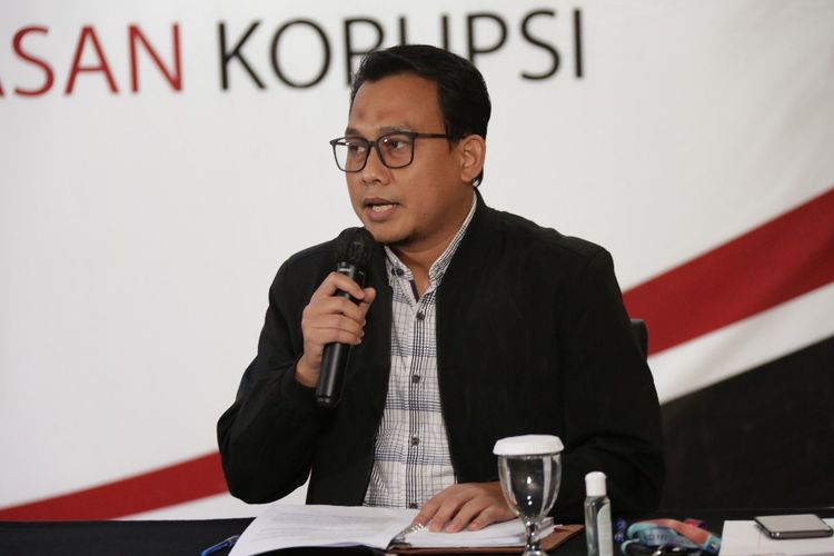 Plt Juru Bicara KPK Ali Fikri dalam konferensi pers Kinerja KPK Semester I 2020, Selasa (18/8/2020).