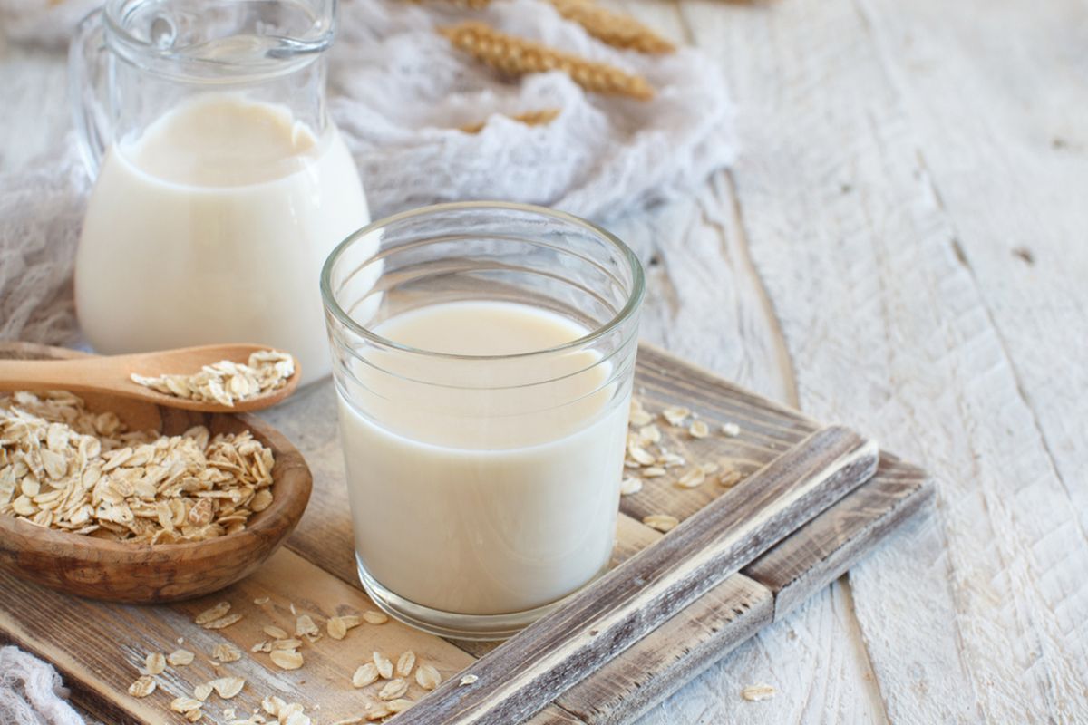 Ilustrasi susu dari oat