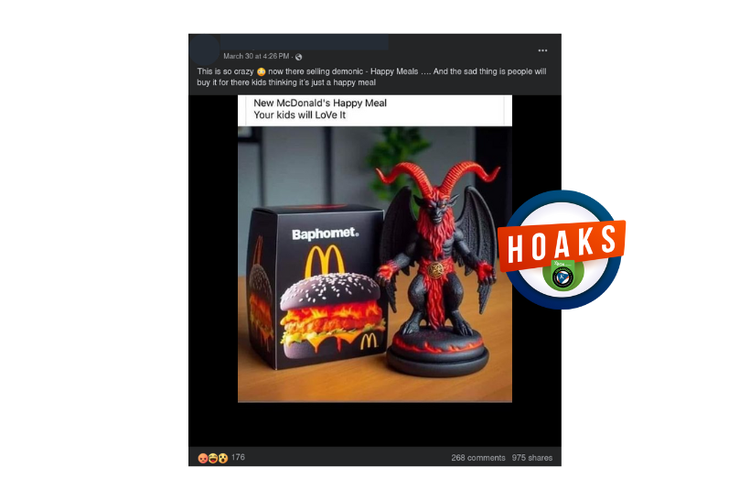 Hoaks, menu Happy Meal terbaru dari McDonald's berhadiah patung iblis kecil