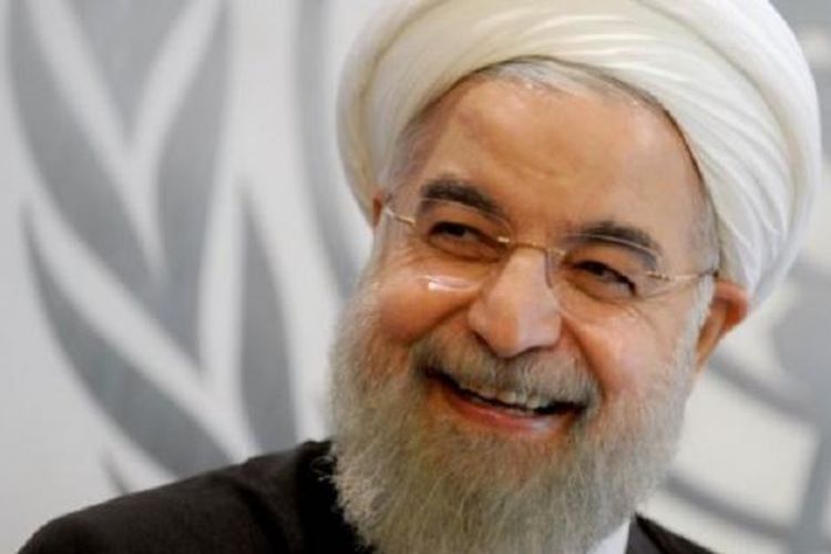 Presiden Iran Hassan Rouhani menghadiri sidang umum PBB di New York, Sabtu (26/9/2015).