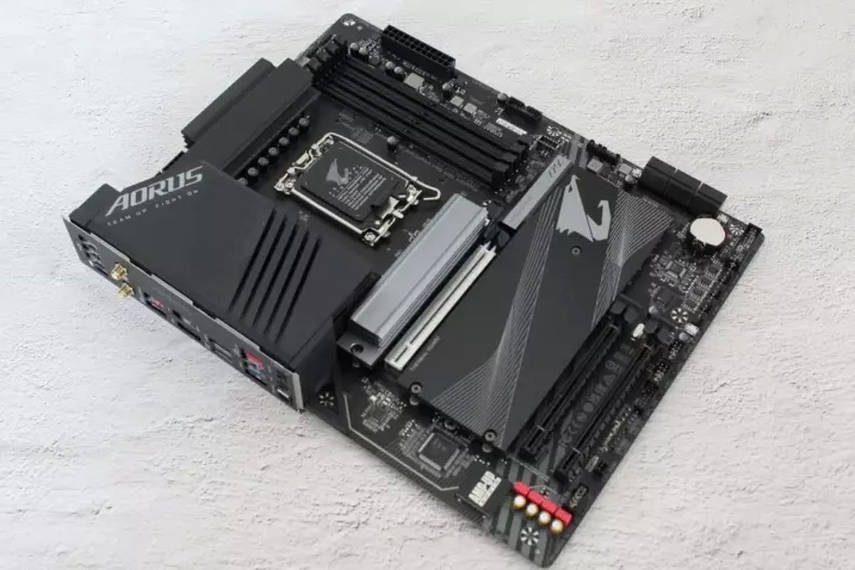 Ilustrasi motherboard Gigabyte.