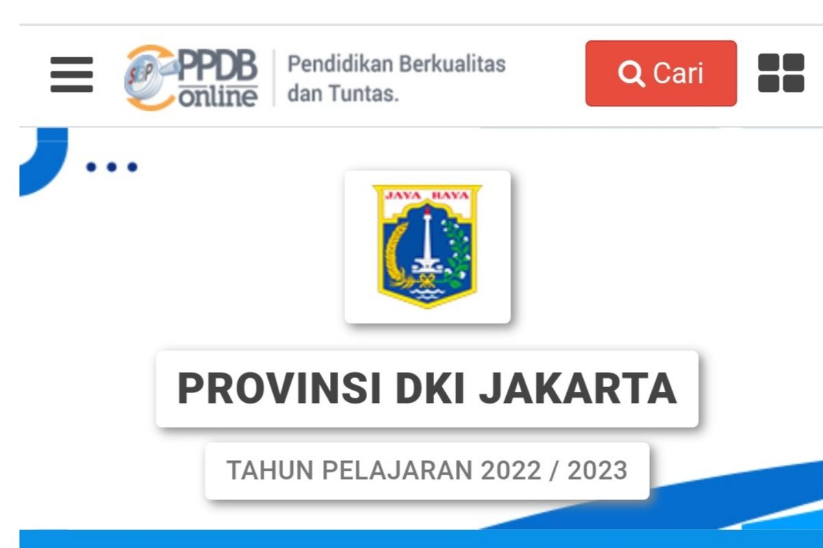 Pengajuan akun PPDB DKI Jakarta jenjang SMP tahun 2022.