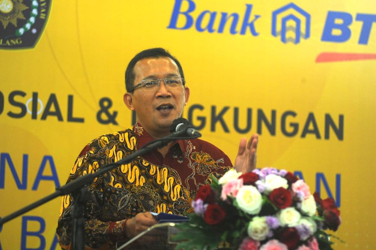 Direktur utama PT Bank Tabungan Negara (Persero) Tbk Haru Koesmahargyo. 