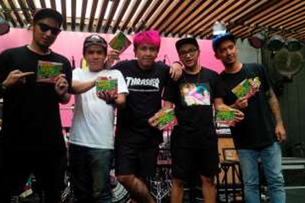 Band Pee Wee Gaskins meluncurkan album ketiga yang bertajuk A Youth Not Wasted, di Beer Brother, Kemang, Mampang Prapatan, Jakarta Selatan, Kamis (10/3/2016).