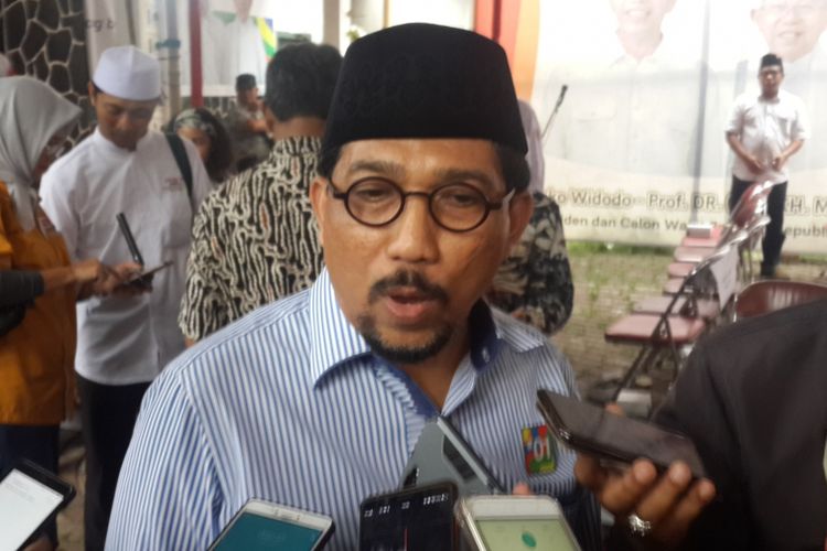 Ketua Tim Kampanye Daerah (TKD) Jokowi-Maruf Amin untuk Jawa Timur, Irjen Pol (Purn) Machfud Arifin saat konsolidasi Tim Kampanye Daerah di Kota Malang, Rabu (13/2/2019).