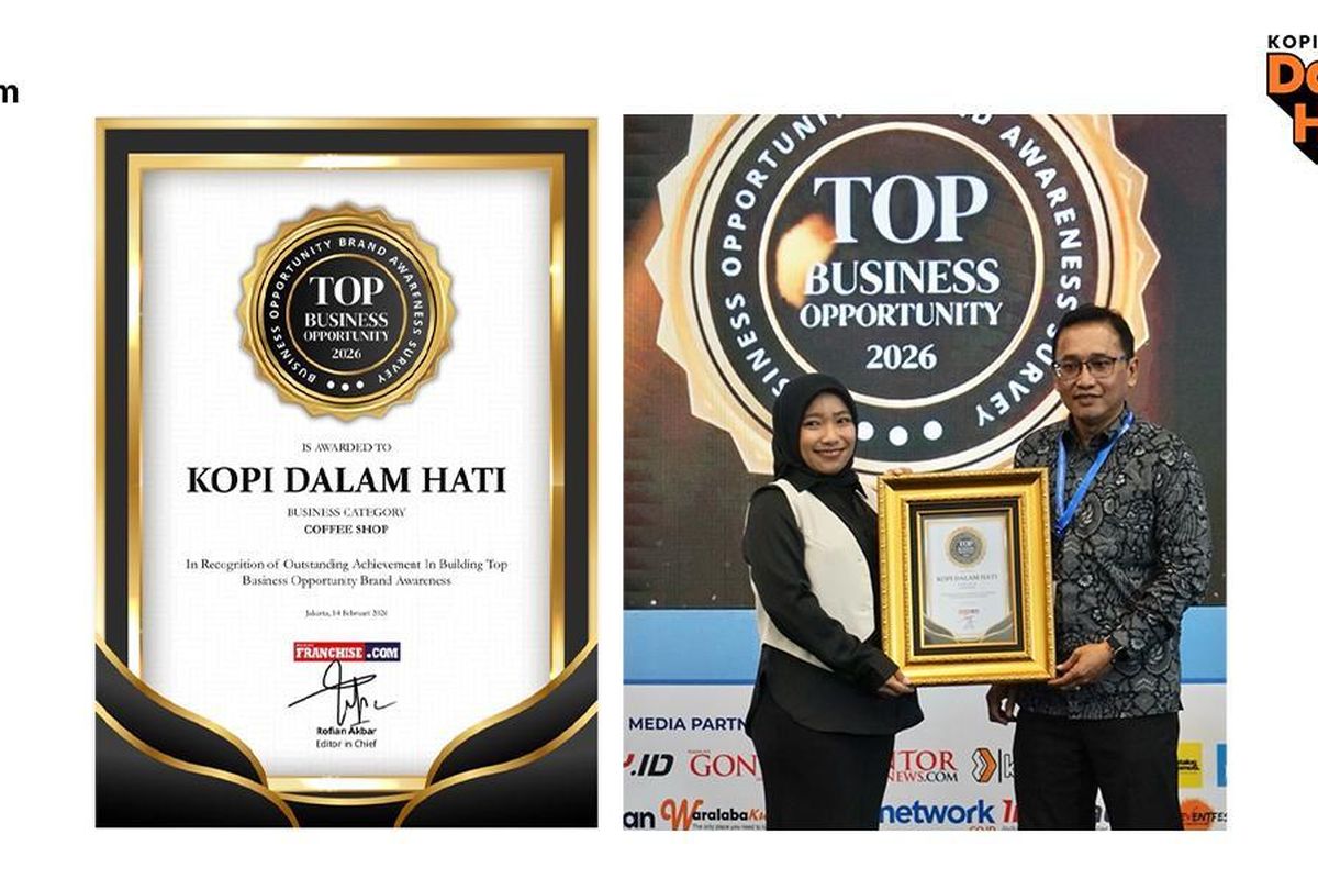 Pertumbuhan Outlet Tembus 70 Persen Per Bulan, Kopi Dalam Hati Raih Penghargaan di IFBC 2026