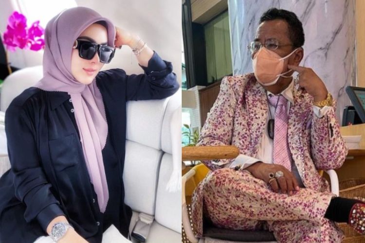 Hotman Paris dapat kiriman bunga dari Syahrini.