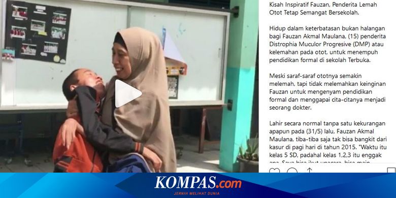 Meski Harus Digendong Fauzan Tetap Semangat Pergi Ke Sekolah Halaman All Kompas Com Meski Harus Digendong Fauzan Tetap Semangat Pergi Ke Sekolah Halaman All Kompas Com