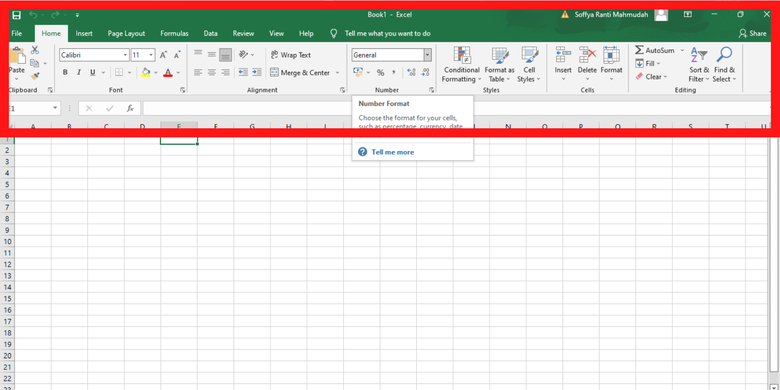 Toolbar ms excel