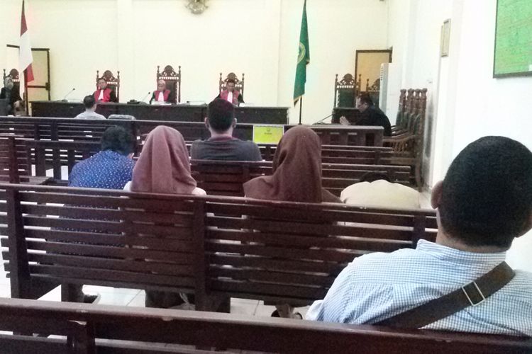 Suasana sidang vonis kasus SPPD fiktif DPRD di Pengadilan Tipikor Pangkal Pinang.