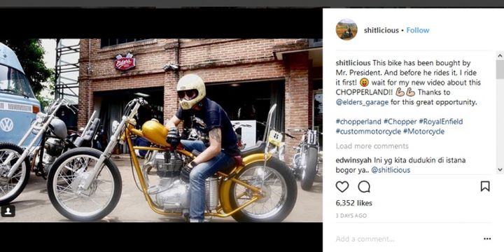 Foto motor yang dibeli Presiden Joko Widodo